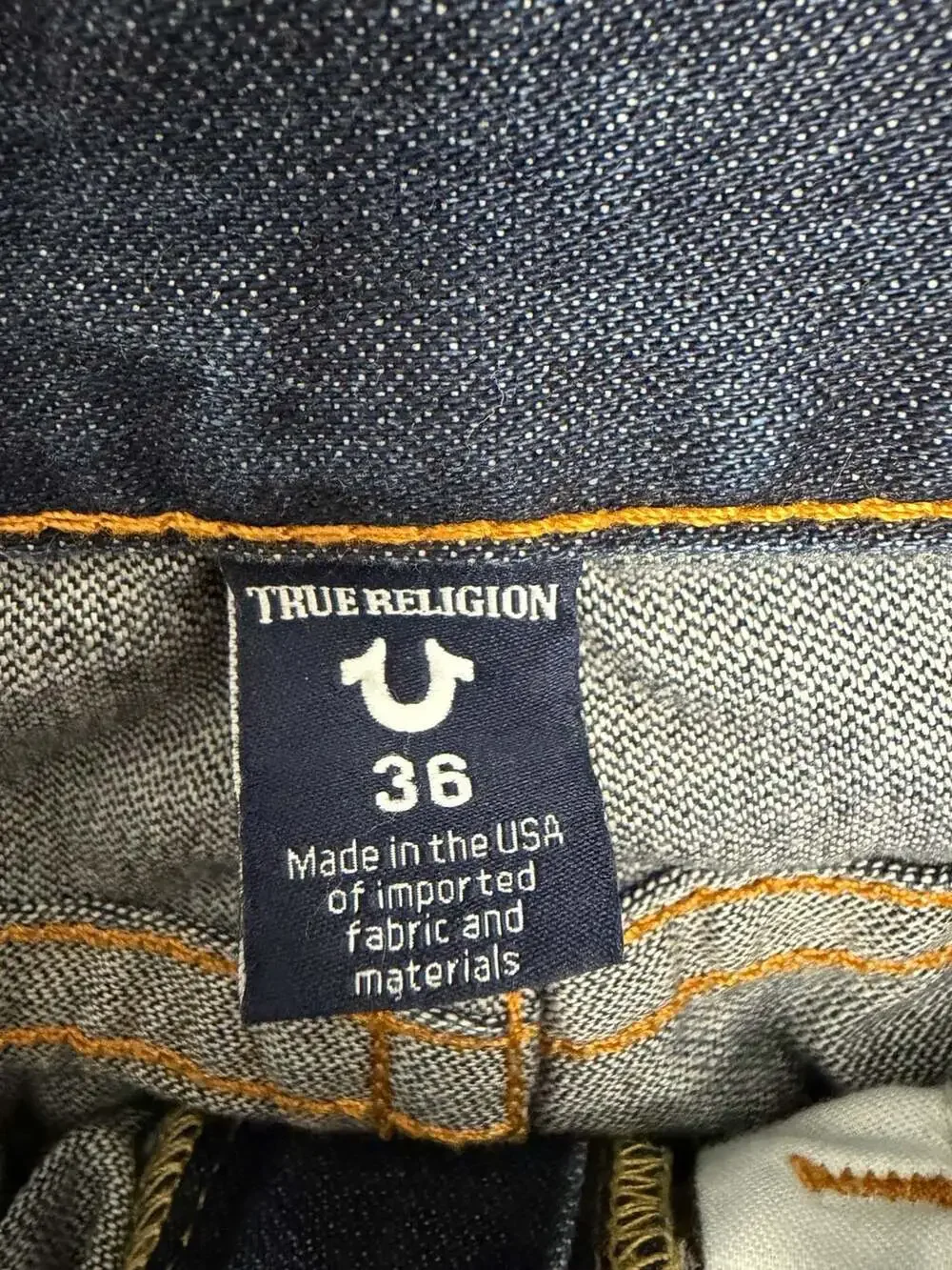 True Religion Men's Dark Wash Bootcut Jeans, Size 36